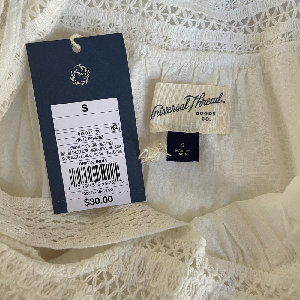 NWT Universal Thread White Midi Dress Size Small - Picture 6 of 7